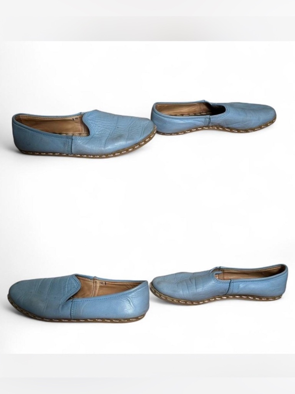 💜 Sabah Beirut Leather Slip On Shoes w/Dust Bag (39/US 8-8.5) - Picture 6 of 8